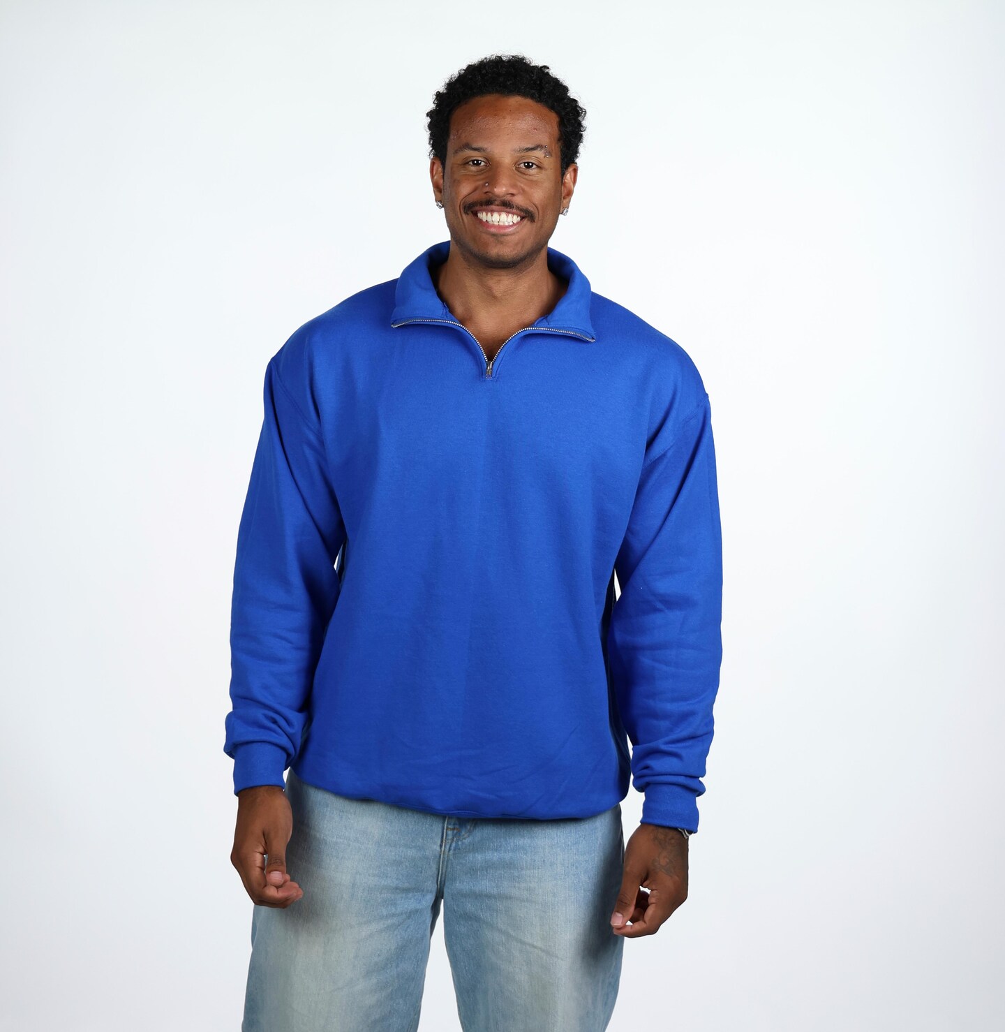 Unisex NuBlend® Quarter-Zip Cadet Collar Sweatshirt - 8 oz., Color