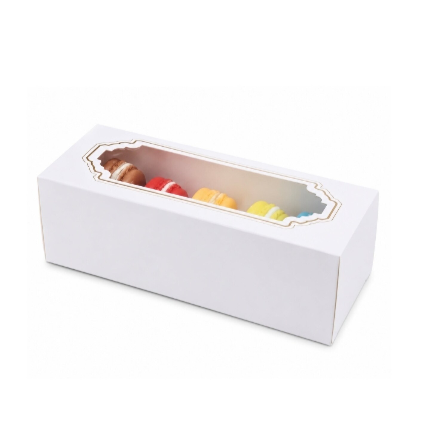 White Macaron Box with Clear Window for 5 Macarons | Michaels