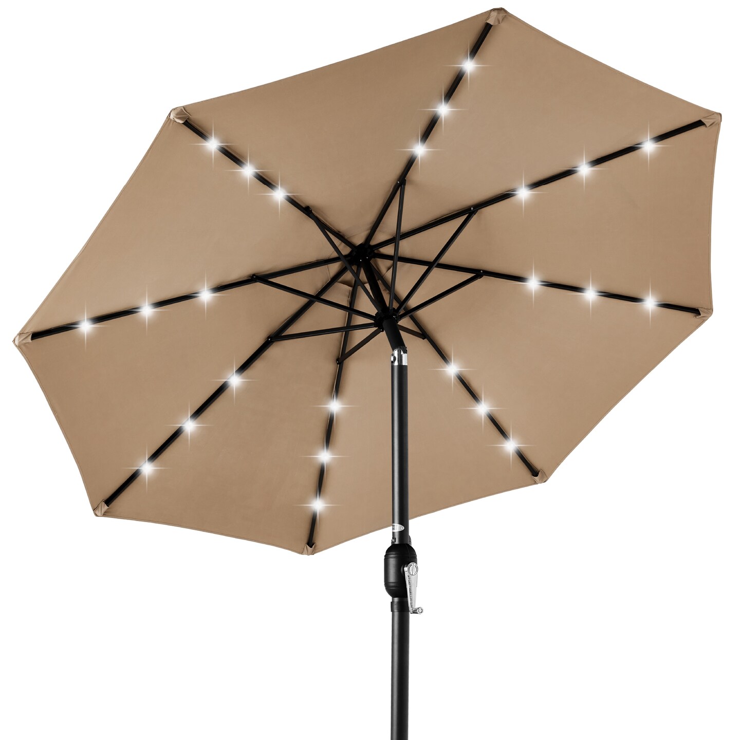 best uv patio umbrella Solar LED Lighted 11FT 3-Tier, UV-Resistant Market Umbrella with Tilt Adjustment, Large Outdoor Sun Shade for Yard, Poolside, Deck - 8 Ribs, Polyester Fabric Introducing the 10ft Umbrella Best Choice Products 7.5ft Patio