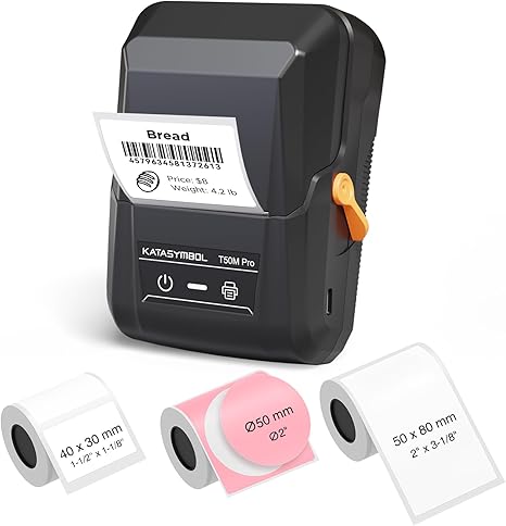 T50M Pro Bluetooth Label Maker Machine with 3 Tapes Inkless