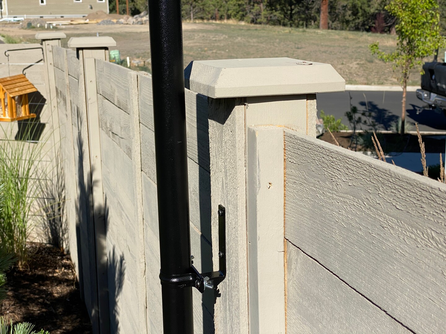 String Light Pole Stand With Brackets - Hang String Lights above Fence or Rail