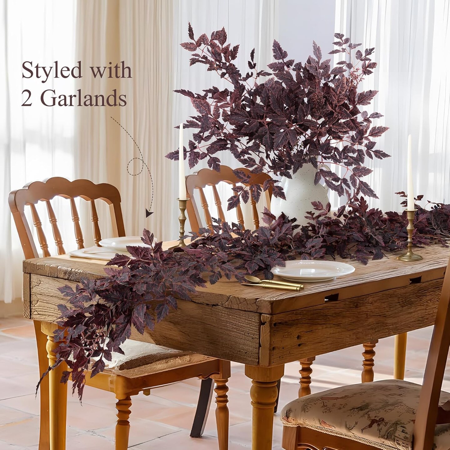 Artificial Fall Leaf Garland - 6 Ft