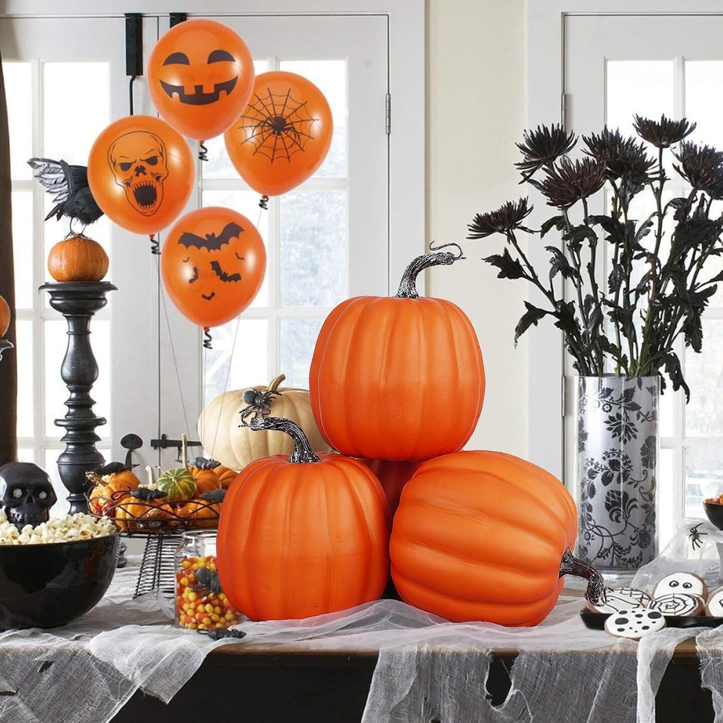 4PCS Big Artificial Pumpkins Table Display