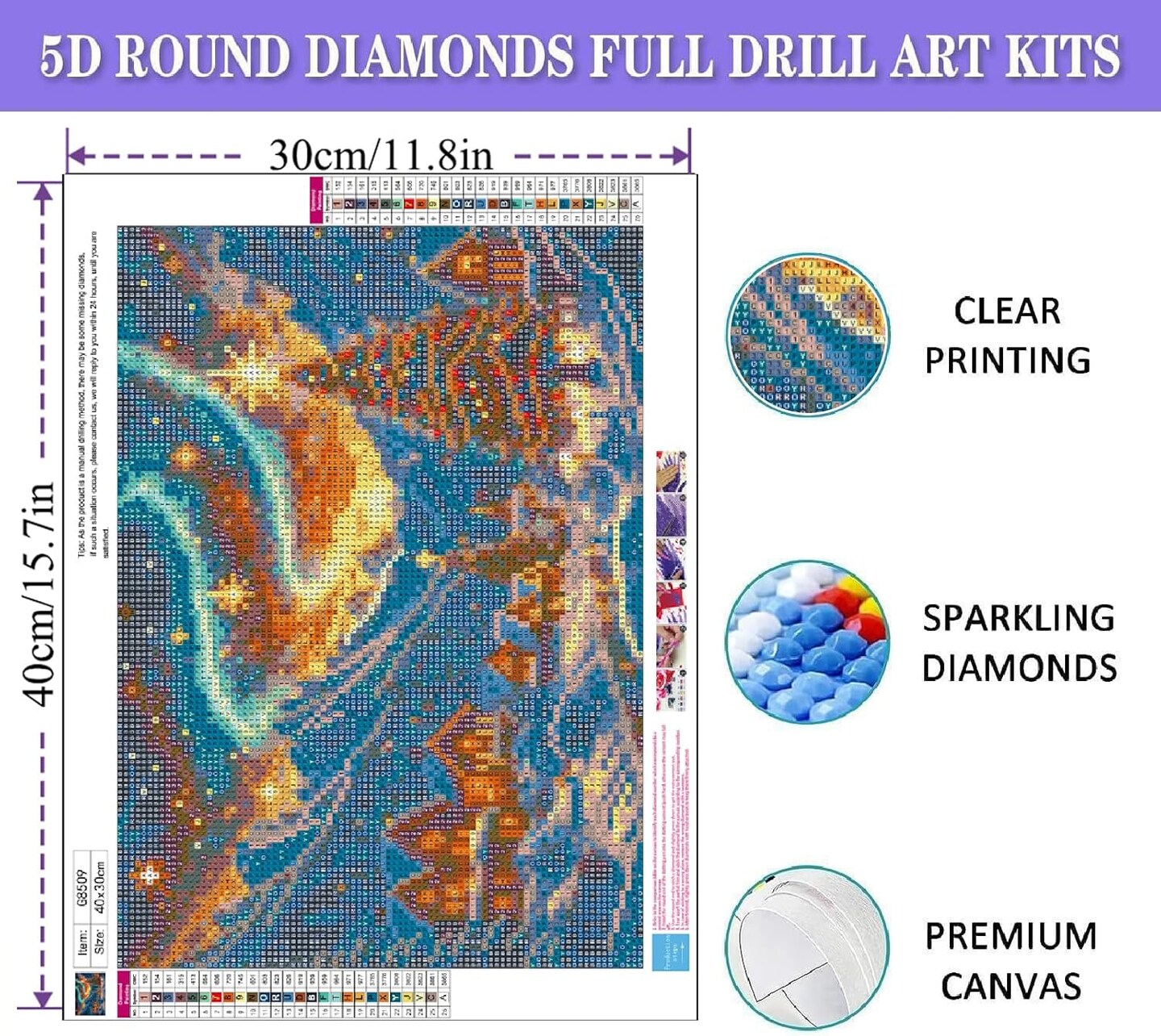 Christmas Starry Sky Diamond Painting Kits - 12 x 16 Inch