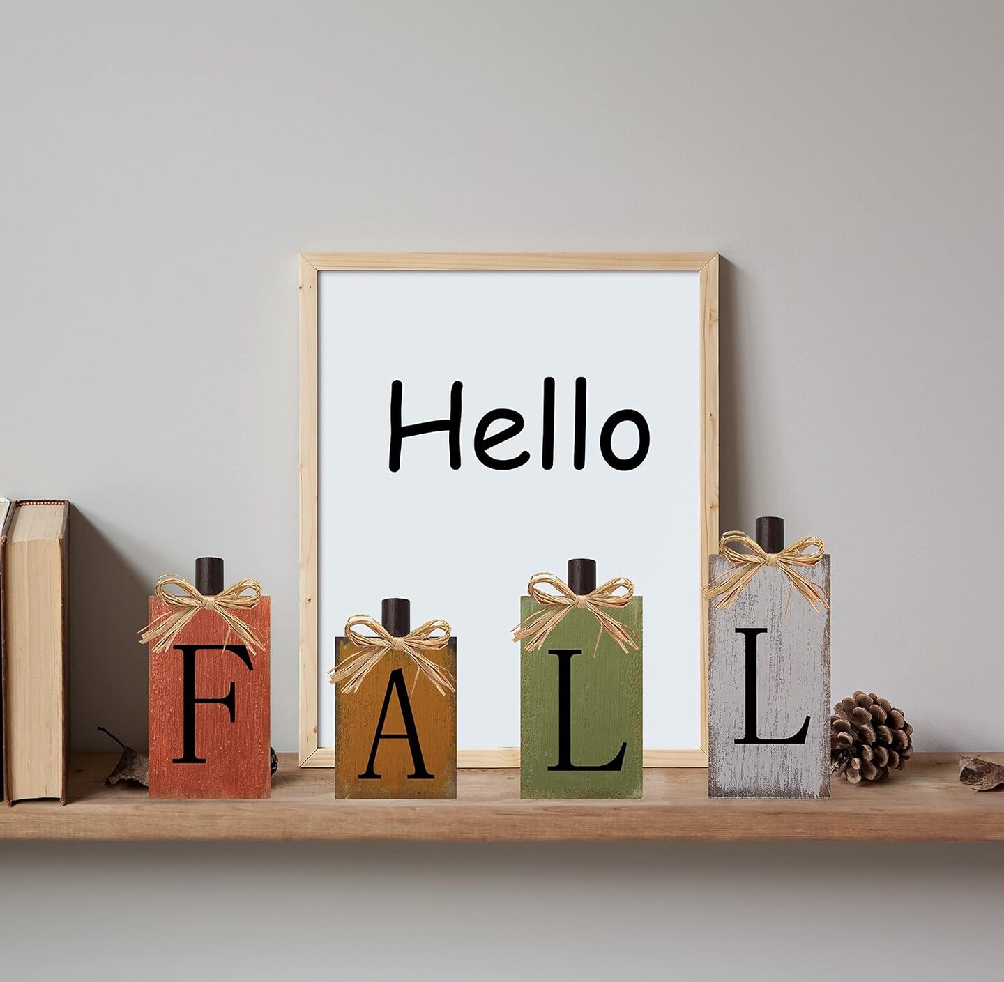 Fall Decorations for Home Thanksgiving Signs Wooden Table Sign(orange)