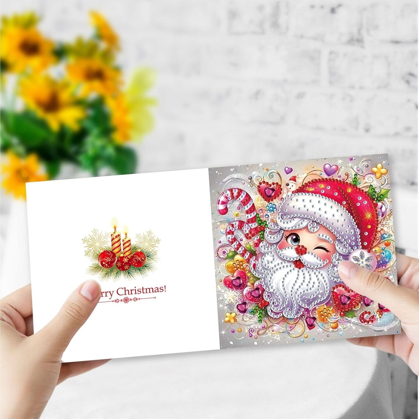 6Pcs Christmas Greeting Card DIY Diamond Art Painting Kit (Christmas 02)