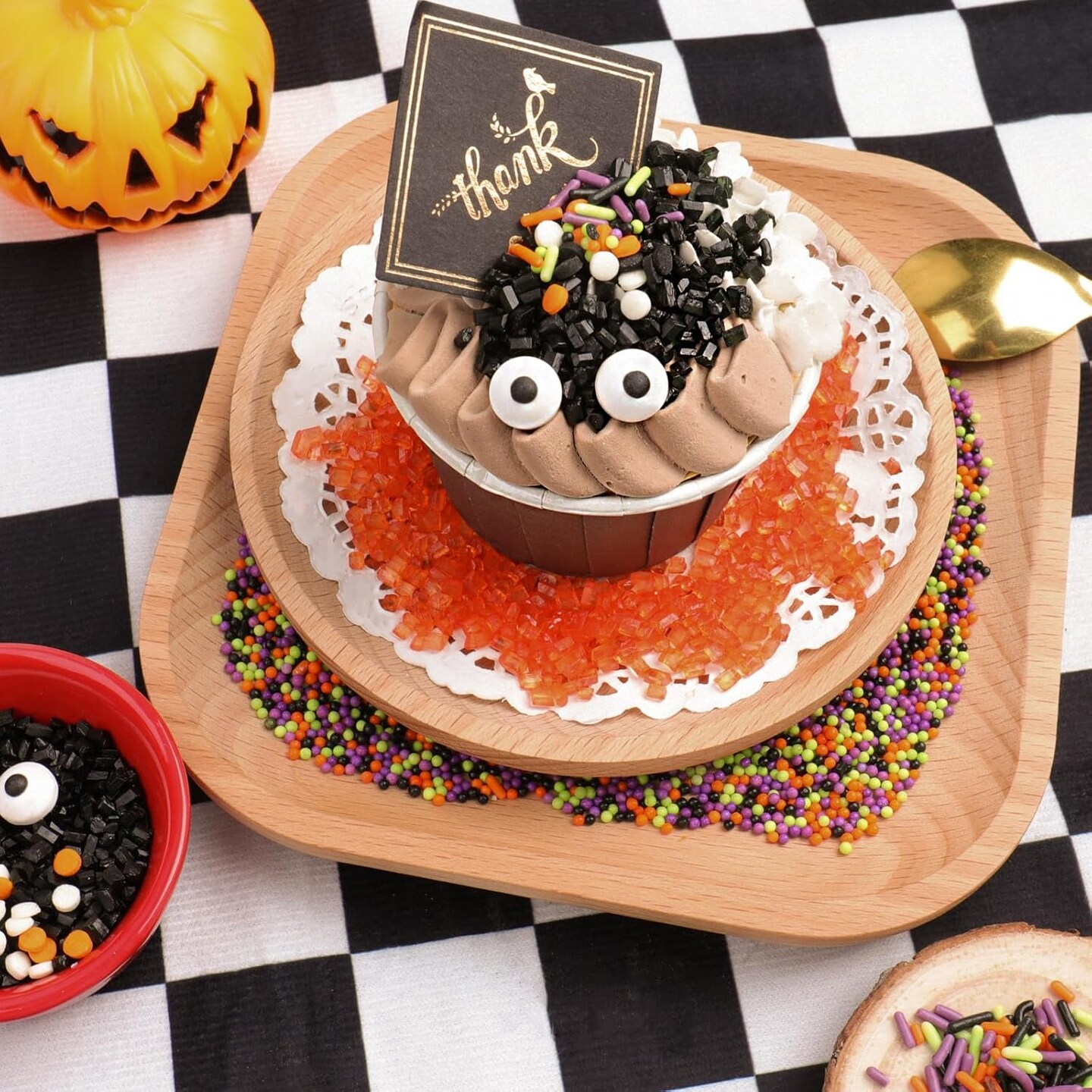 5oZ Fall Eyeball Sprinkles for Cake Decorating (Harvest meets Halloween Color Blend)