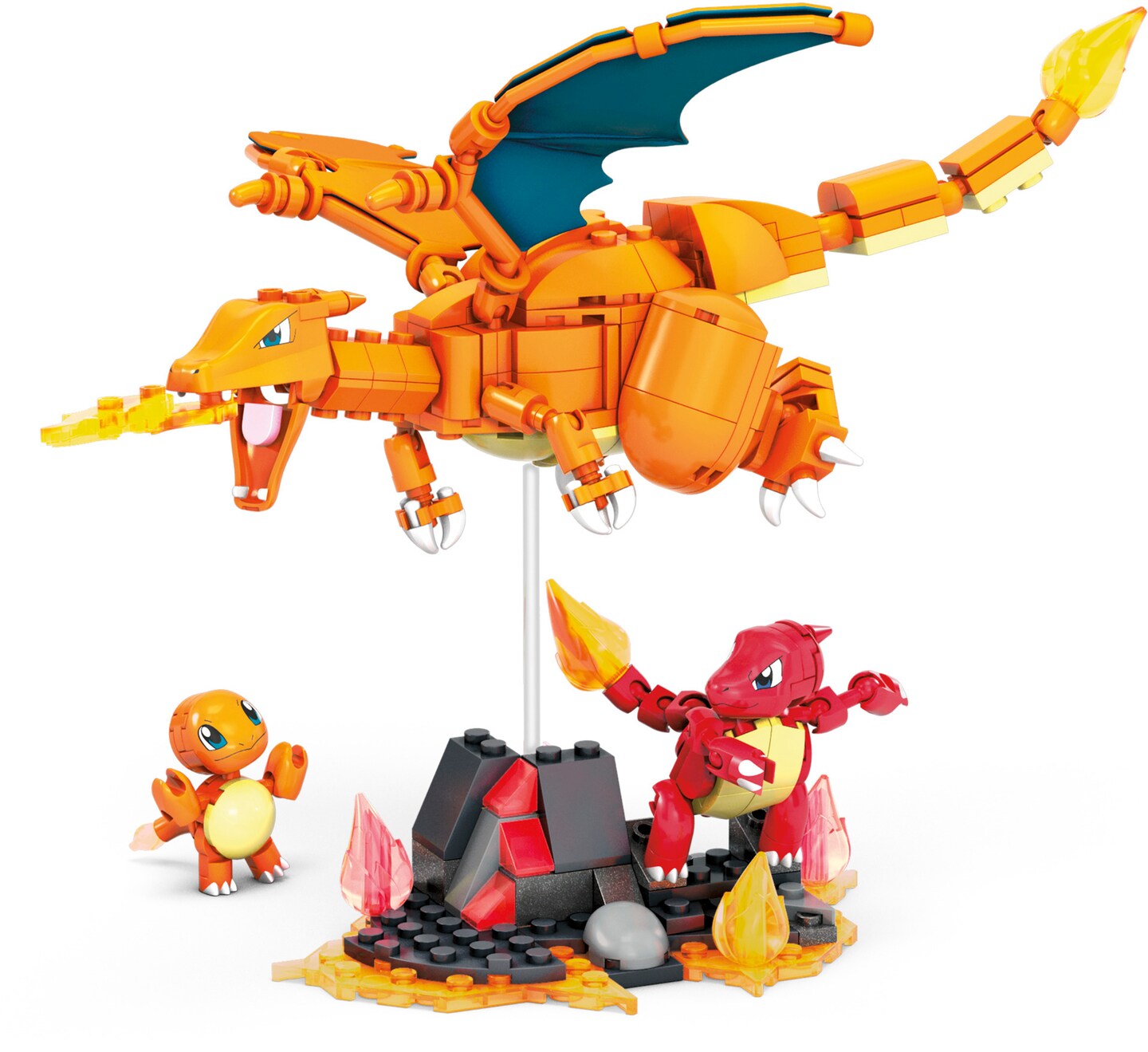MEGA BLOKS - Pokemon: Charmander Evolution Set, 300 Piece Building Toy Set  [COLLECTABLES] Brick