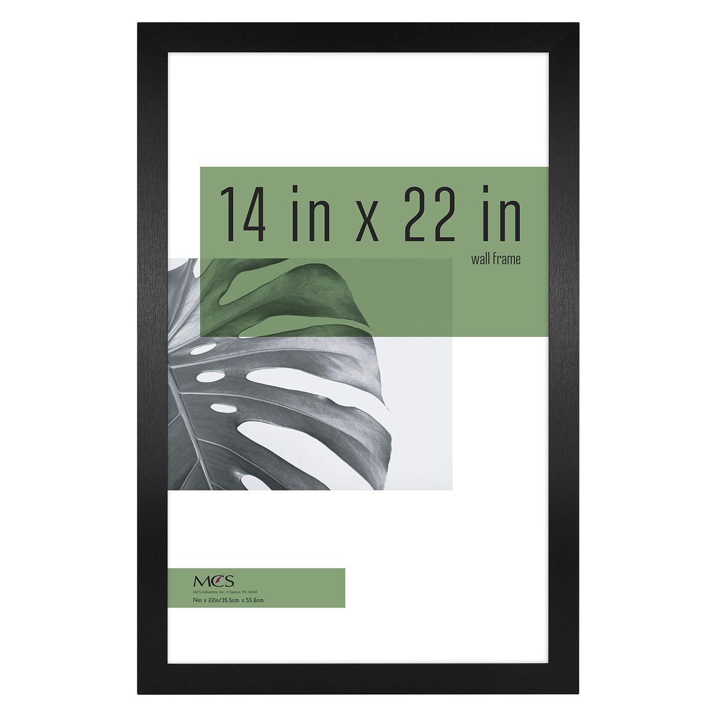MCS Studio Gallery 14x22 Poster Frame Black Woodgrain, Vertical &#x26; Horizontal Wall Hanging Large Picture Frame for Photos, Posters &#x26; Art Prints (1-Pack)