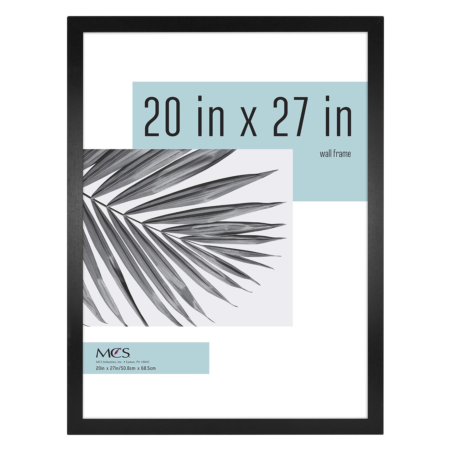 MCS Studio Gallery 20x27 Poster Frame Black Woodgrain, Vertical &#x26; Horizontal Wall Hanging Large Picture Frame for Photos, Posters &#x26; Art Prints (1-Pack)