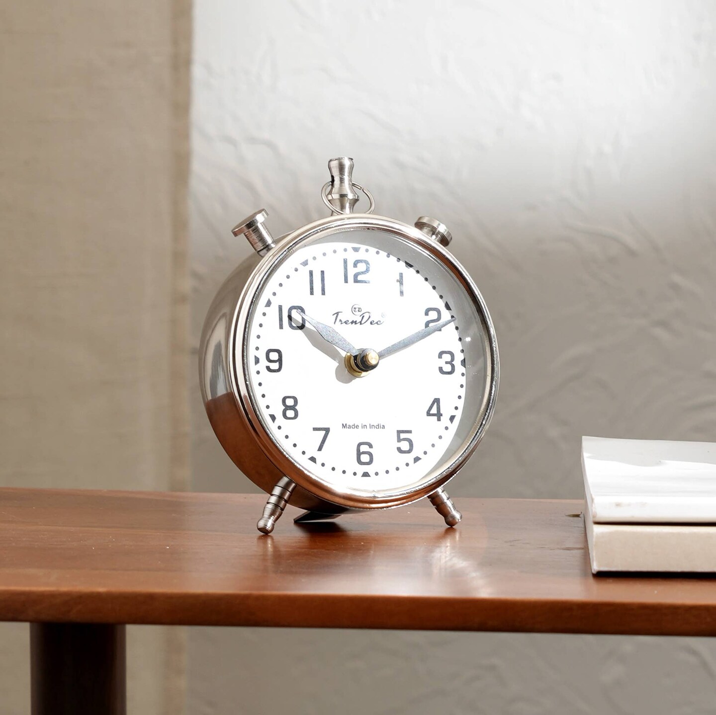 Decorative Desk Clock in Silver Color -Aluminium Table Clock | Michaels