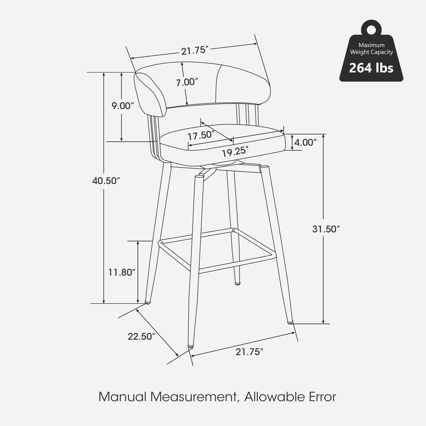 Set of 2/4 Modern Fabric/Leatherette Swivel Bar Stool with Tapered Black Metal Legs