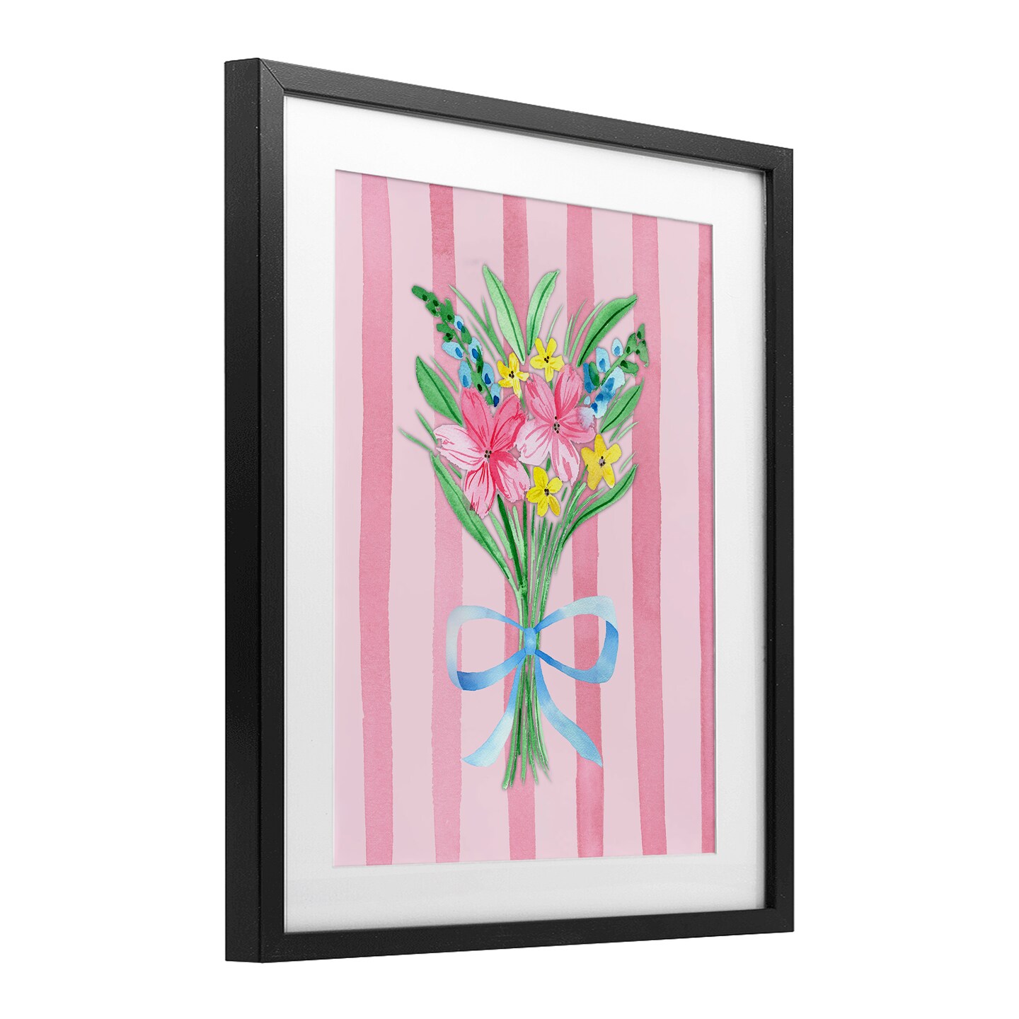 Stupell Industries Spring Bouquet Pink & Blue Framed Print Under Glass, design by Nina Jacobs