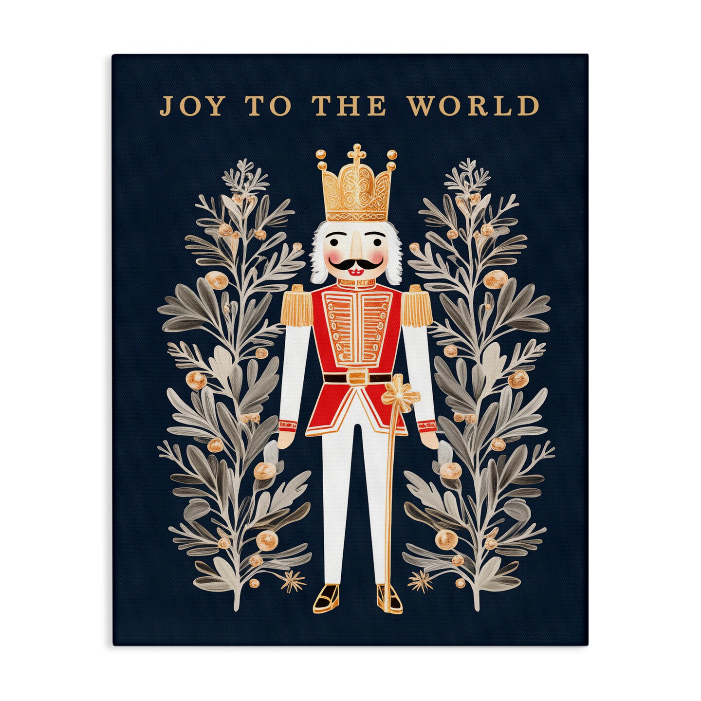 Stupell Industries Joy To World Happy Nutcracker Canvas, design by Heidi Kuntz