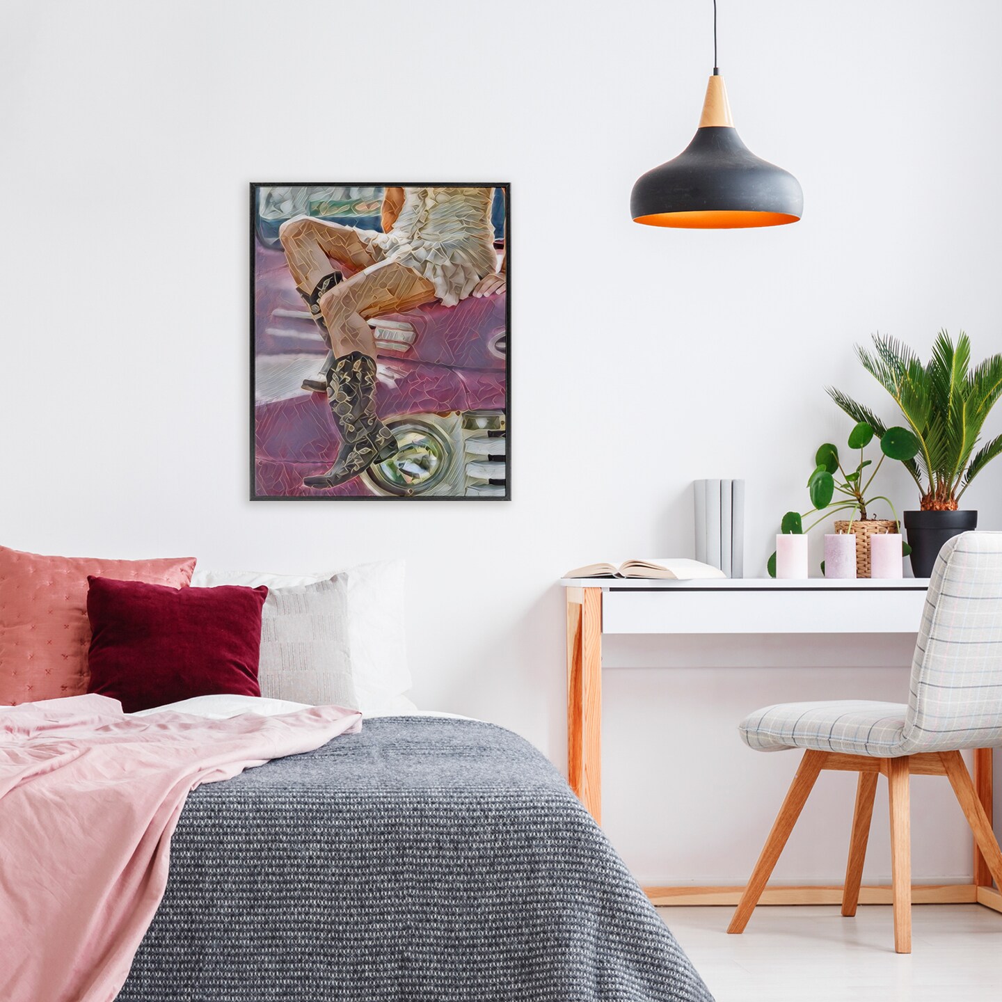 Stupell Industries Romantic Westerns Cowgirl Framed Giclee, design by Jesse Keith