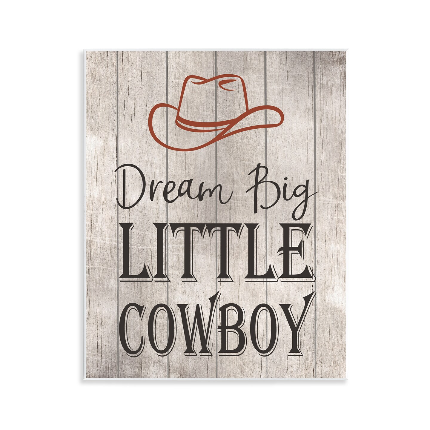 Stupell Industries Dream Big Little Cowboy Wall Plaque, design by Christine Simpson Art
