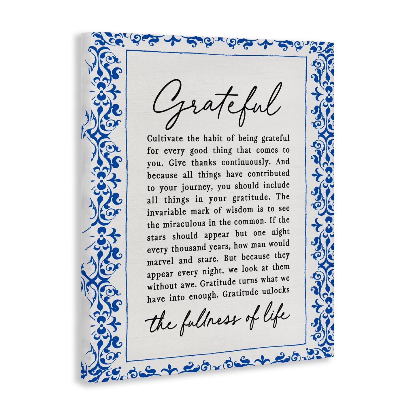 Stupell Industries Gratitude Unlocks Fullness Of Life Canvas - Thumbnail 3