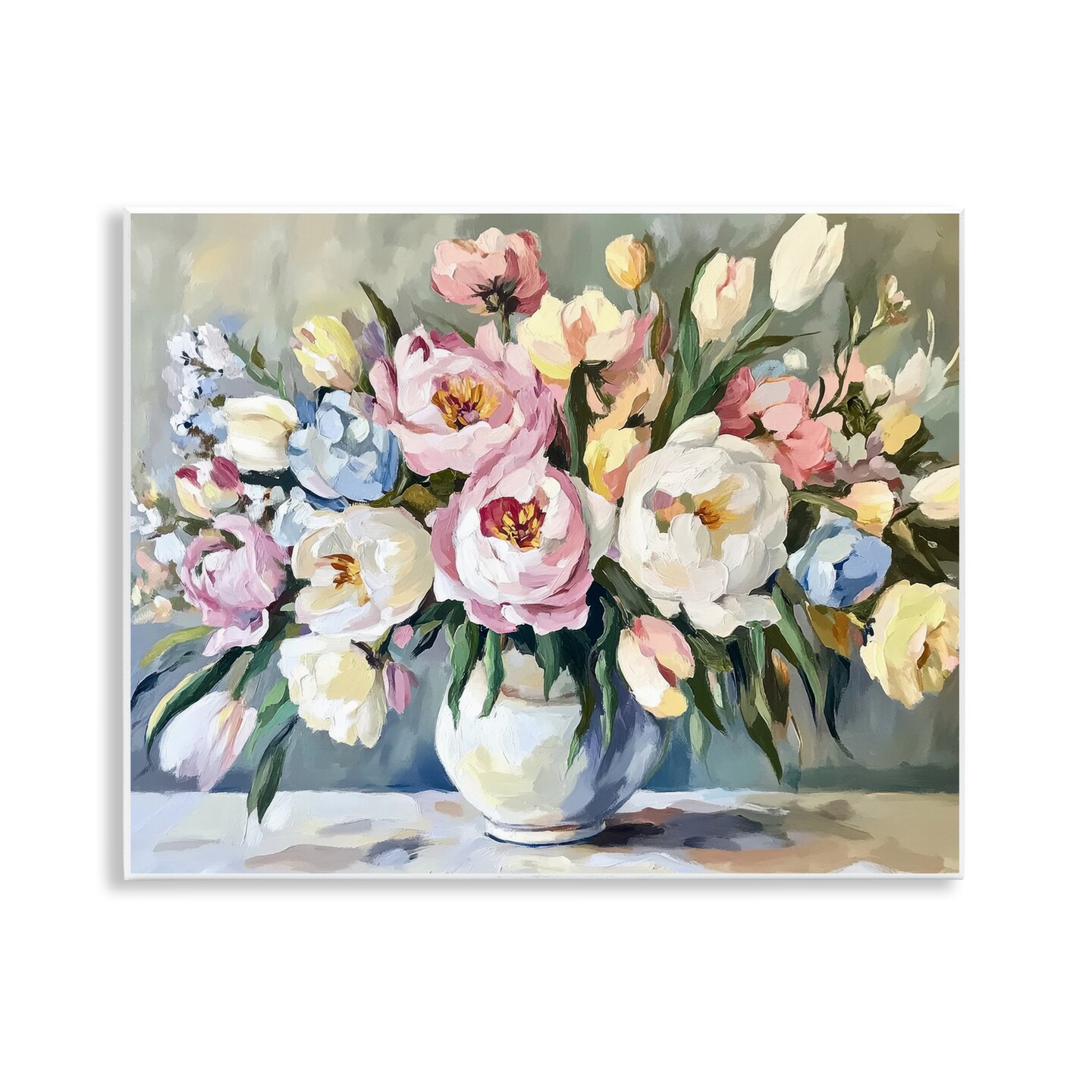 Stupell Industries Pastel Peony Bunch Bouquet Wall Plaque, design by Petal Prints Design