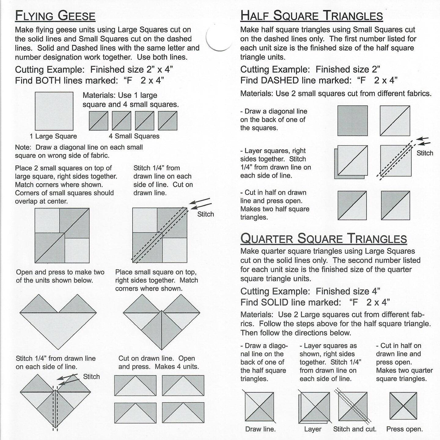 Non-Slip Flying Geese Tool Quilting Ruler Template - 8.5" x 8.5"