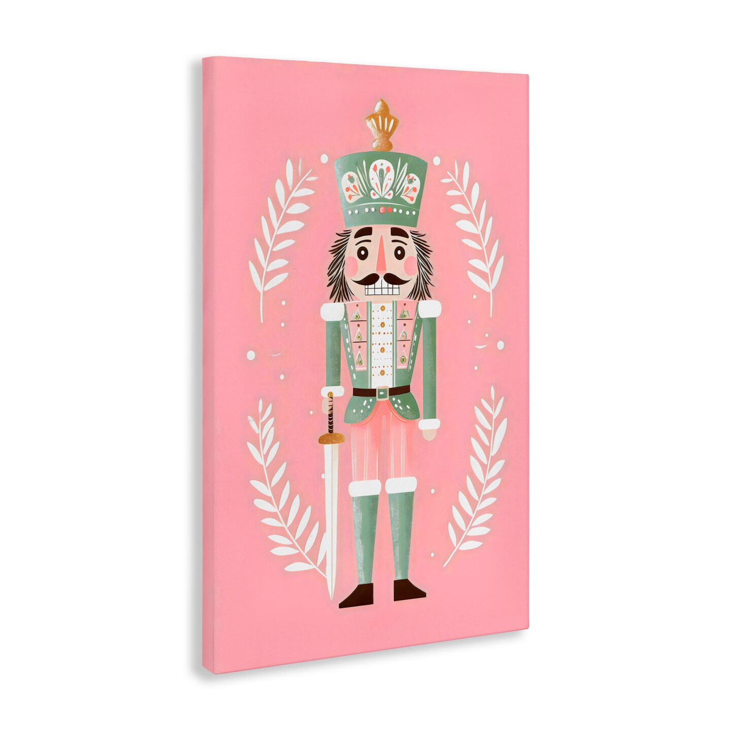 Stupell Industries Nutcracker Suite in Pastel Pink Canvas, design by Petal Prints Design