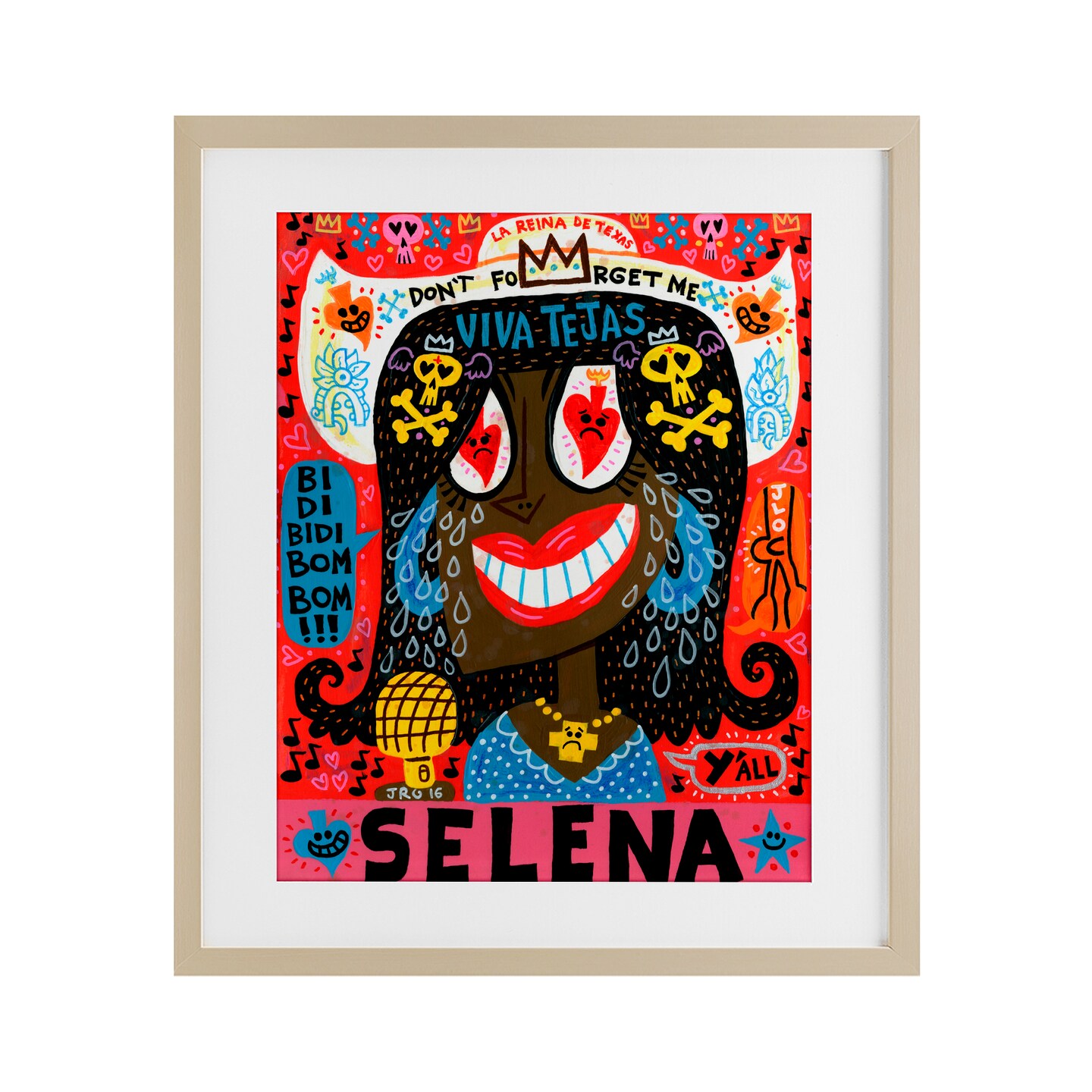 Stupell Industries Selena Don't Forget Me Framed Print Under Glass, design by Jorge R. Gutierrez