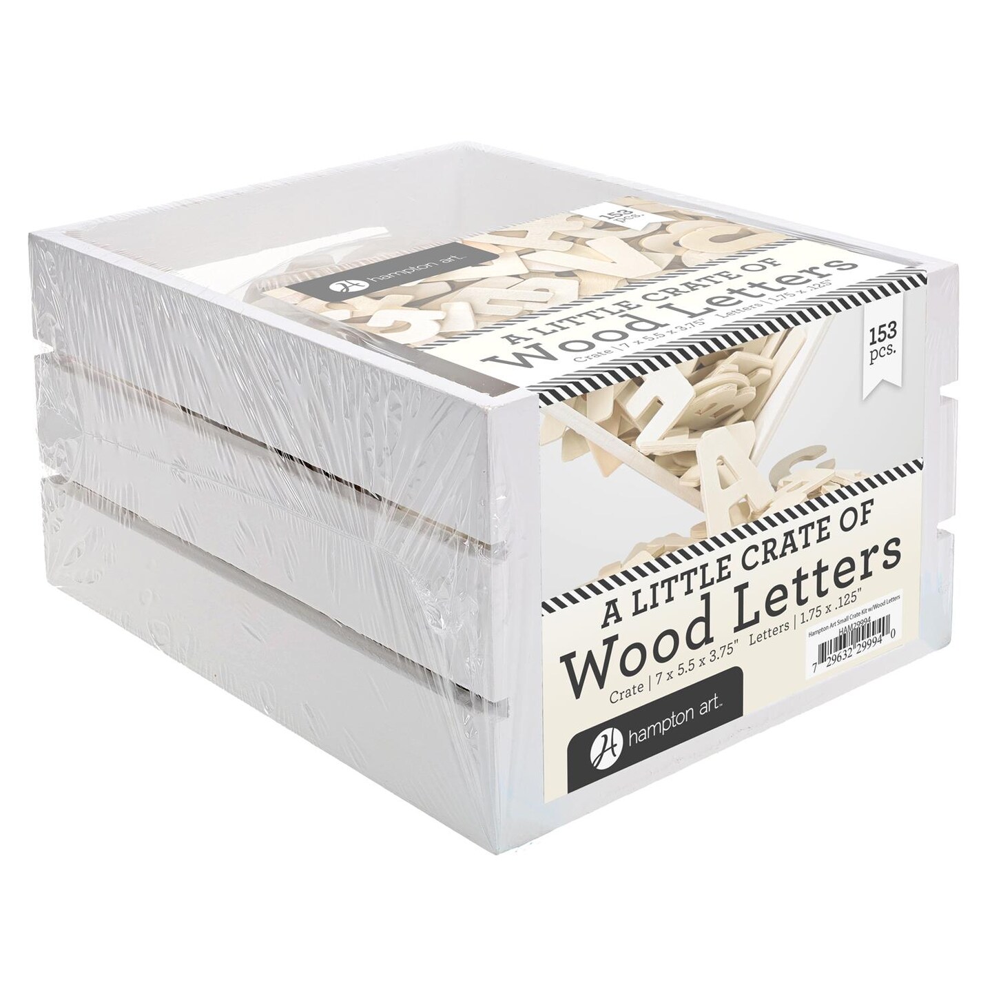 Hampton Art - Little Crate Of Wood Letters 153Pc, Wooden Letters, Wood Letters, Large Wooden Craft Small Alphabet Letters