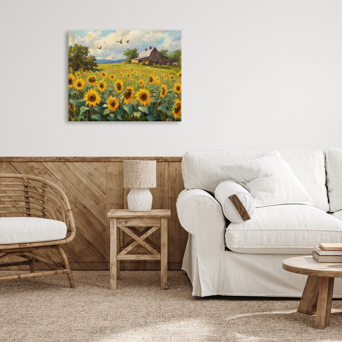 Stupell Industries Sunflower Farm Floral Field Canvas, design by Petal Prints Design