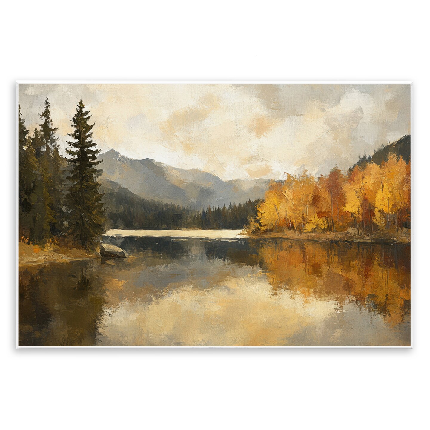 Stupell Industries Peaceful Autumn River Scenery Wall Plaque, design by Petal Prints Design