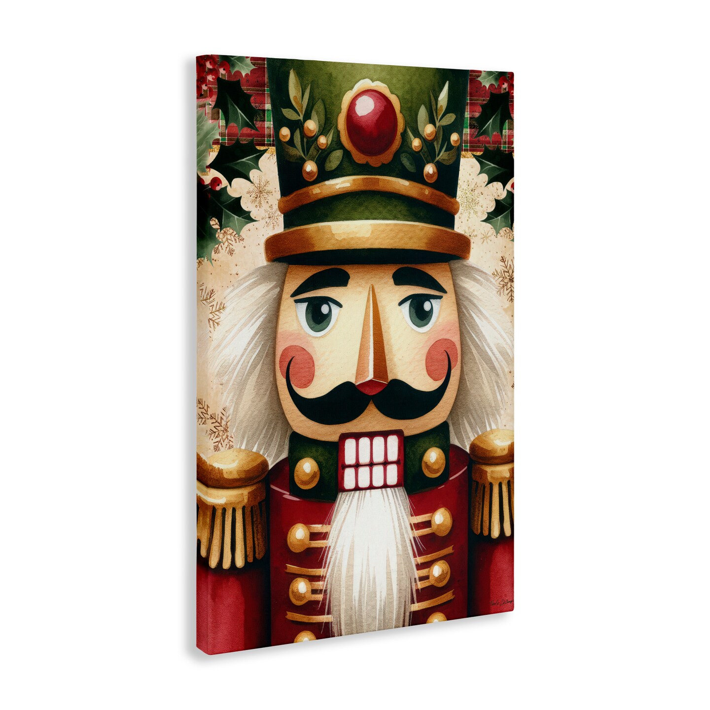 Stupell Industries Traditional Festive Nutcracker Canvas, design by Nicole DeCamp