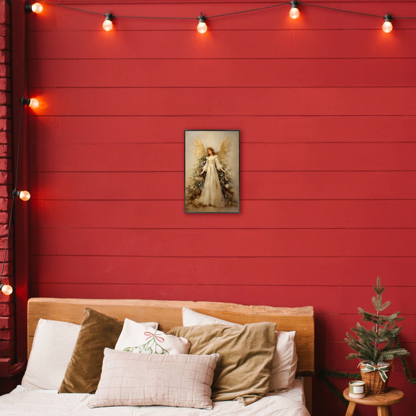 Stupell Industries Ethereal Holiday Angel Framed Giclee, design by Petal Prints Design