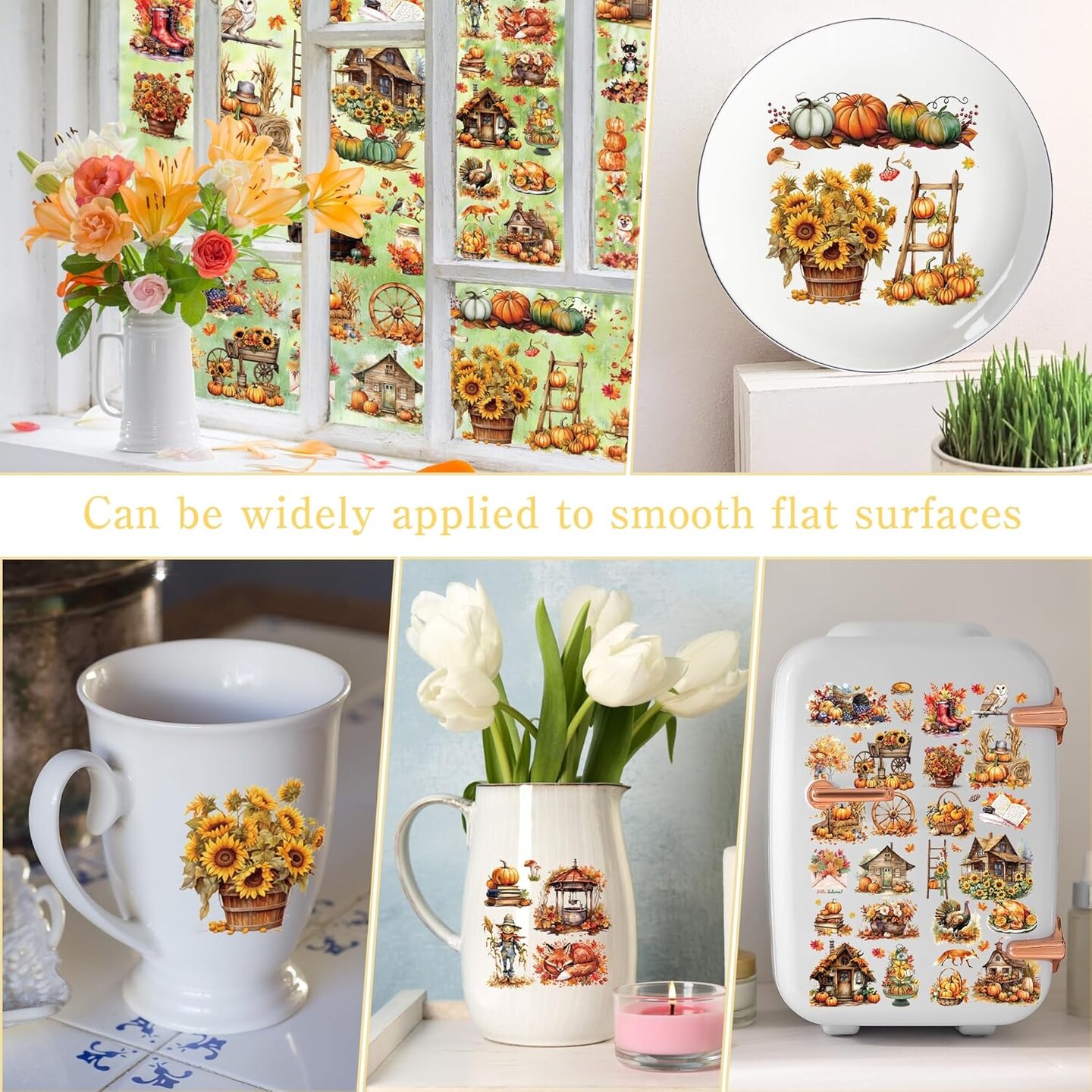 Fall Rub on Transfers for Crafts - 16 Sheets