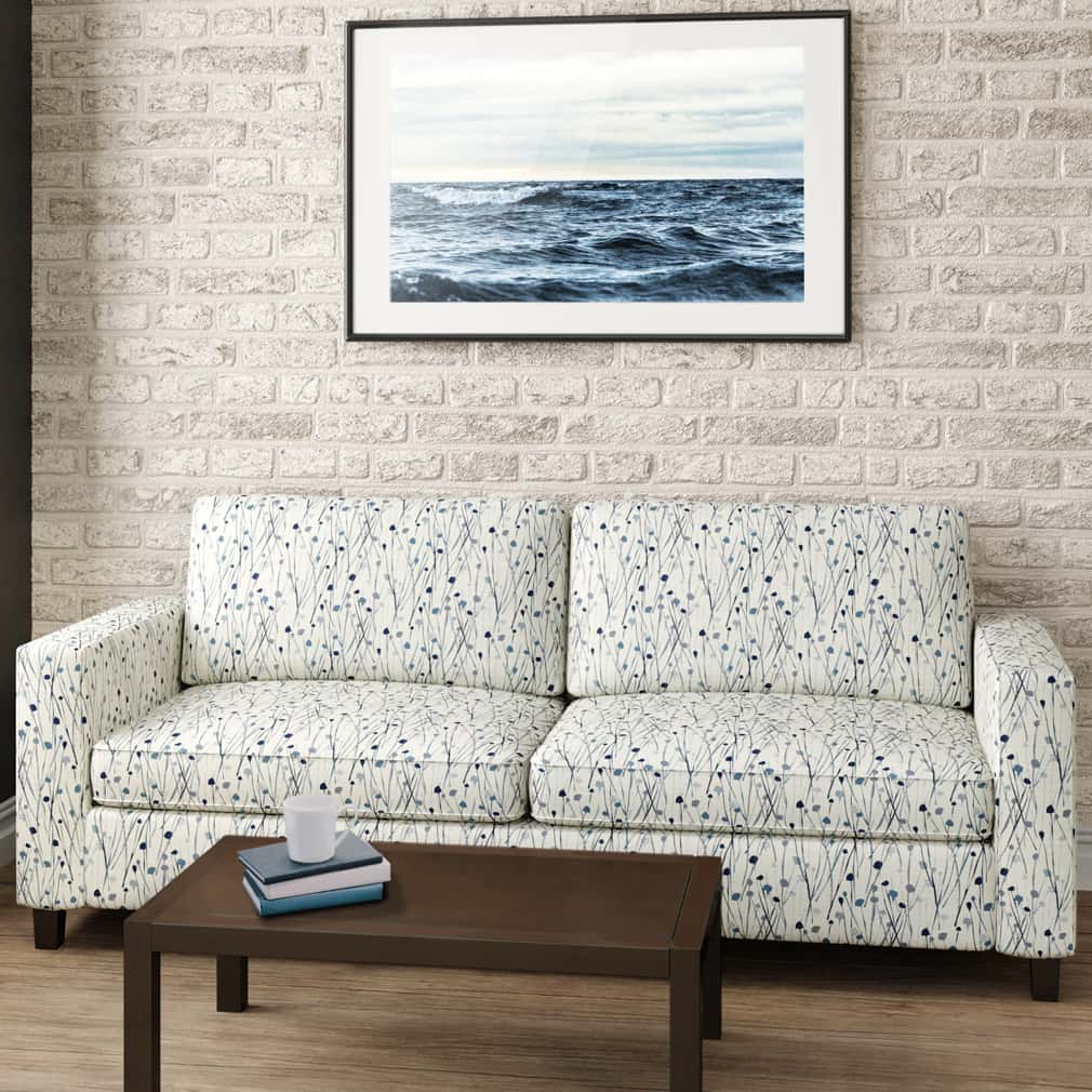 Upholstery Fabric - Blue Abstract &#x26; Geometric,Leaves Upholstery Fabric 54 Inches&#x22;