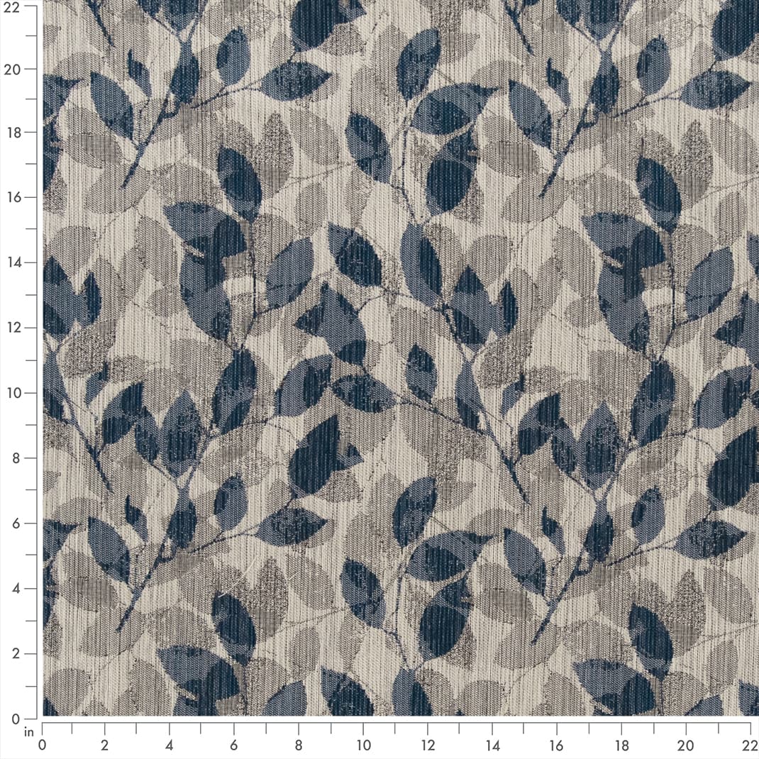 Upholstery Fabric - Blue Abstract & Geometric,Leaves Upholstery Fabric 54 Inches"