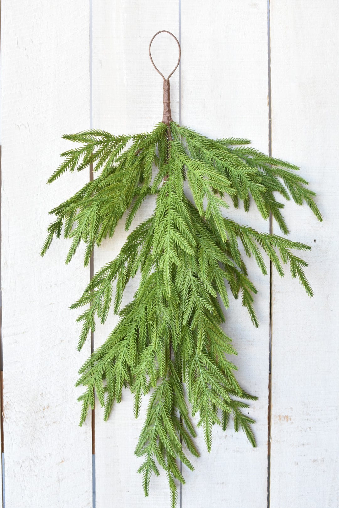 26&#x22; Faux Norfolk Teardrop Swag - Real Touch