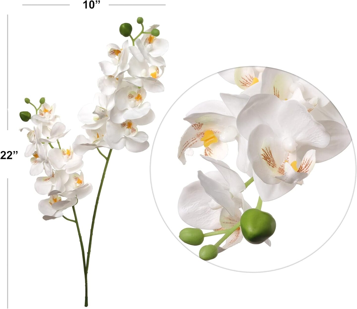 12-Pack: White Phalaenopsis Orchid Spray with 16 Silk Flowers, Floral Home by Artificial Flowers