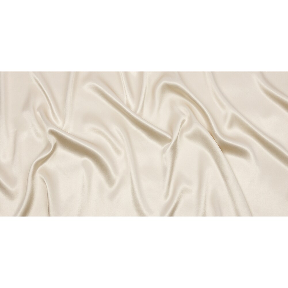 1 Yard Sustainable Viscose Fluid Satin Light Stone Fabric 55 Inches Width