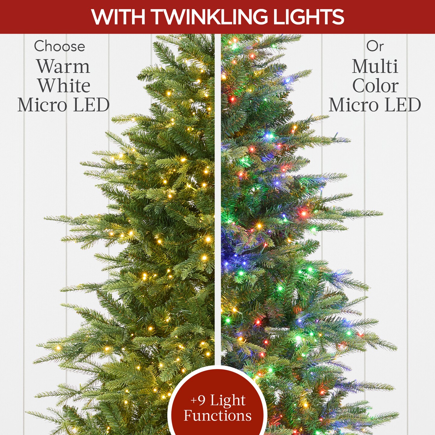 Best Choice Products Pre-Lit Artificial Full Aspen Noble Fir Christmas Tree w/ 2-in-1 Twinkling Micro LED Lights