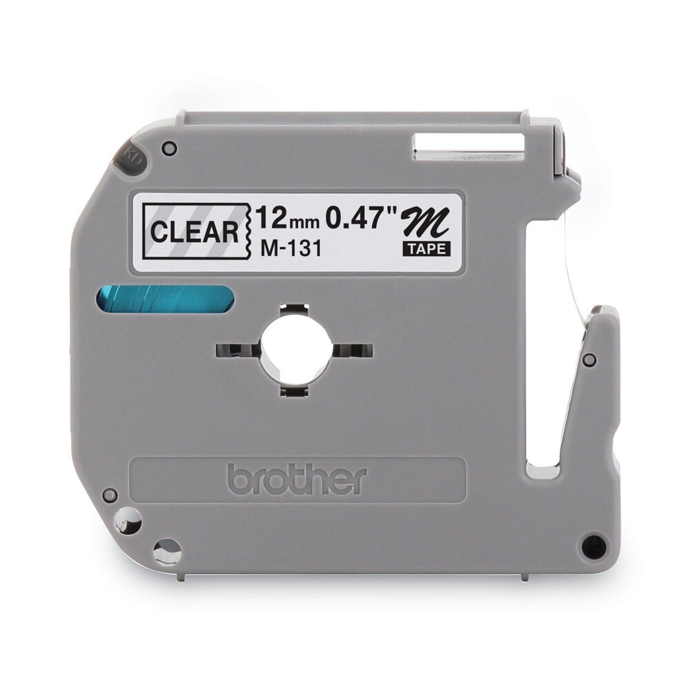 Brother P-Touch M Series 0.47 in. x 26.2 ft. Tape Cartridge for P-Touch Labelers - Black on Clear