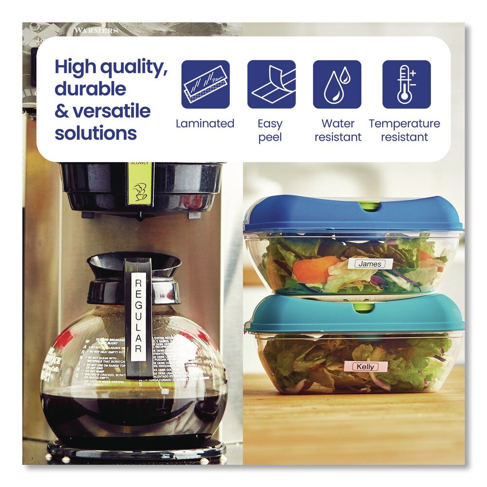 Brother P-Touch 0.7 in. x 26.2 ft. TZe Extra-Strength Adhesive Laminated Labeling Tape - Black on White