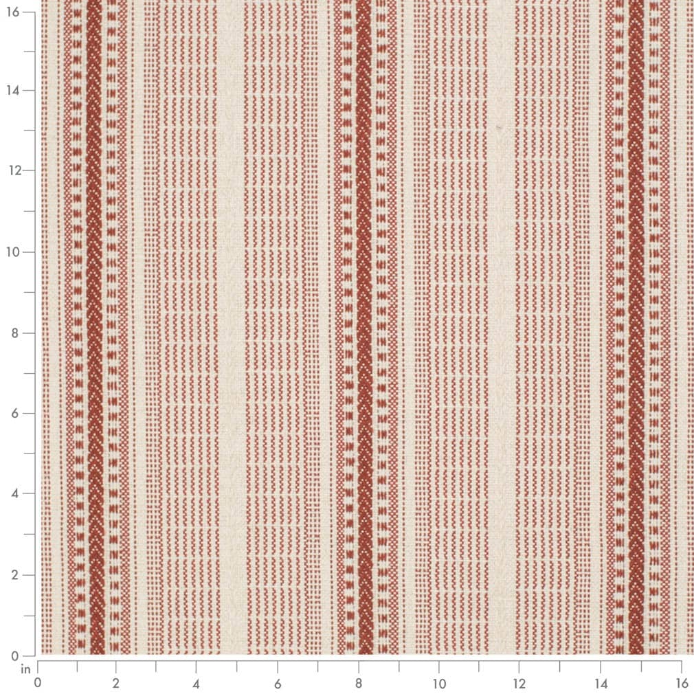 Upholstery Fabric - Red & Burgundy Stripe Upholstery Fabric 54 Inches"