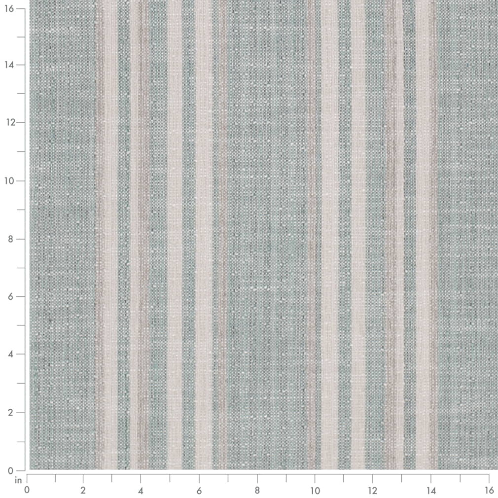 Upholstery Fabric - Aqua & Teal Stripe Upholstery Fabric 54 Inches"
