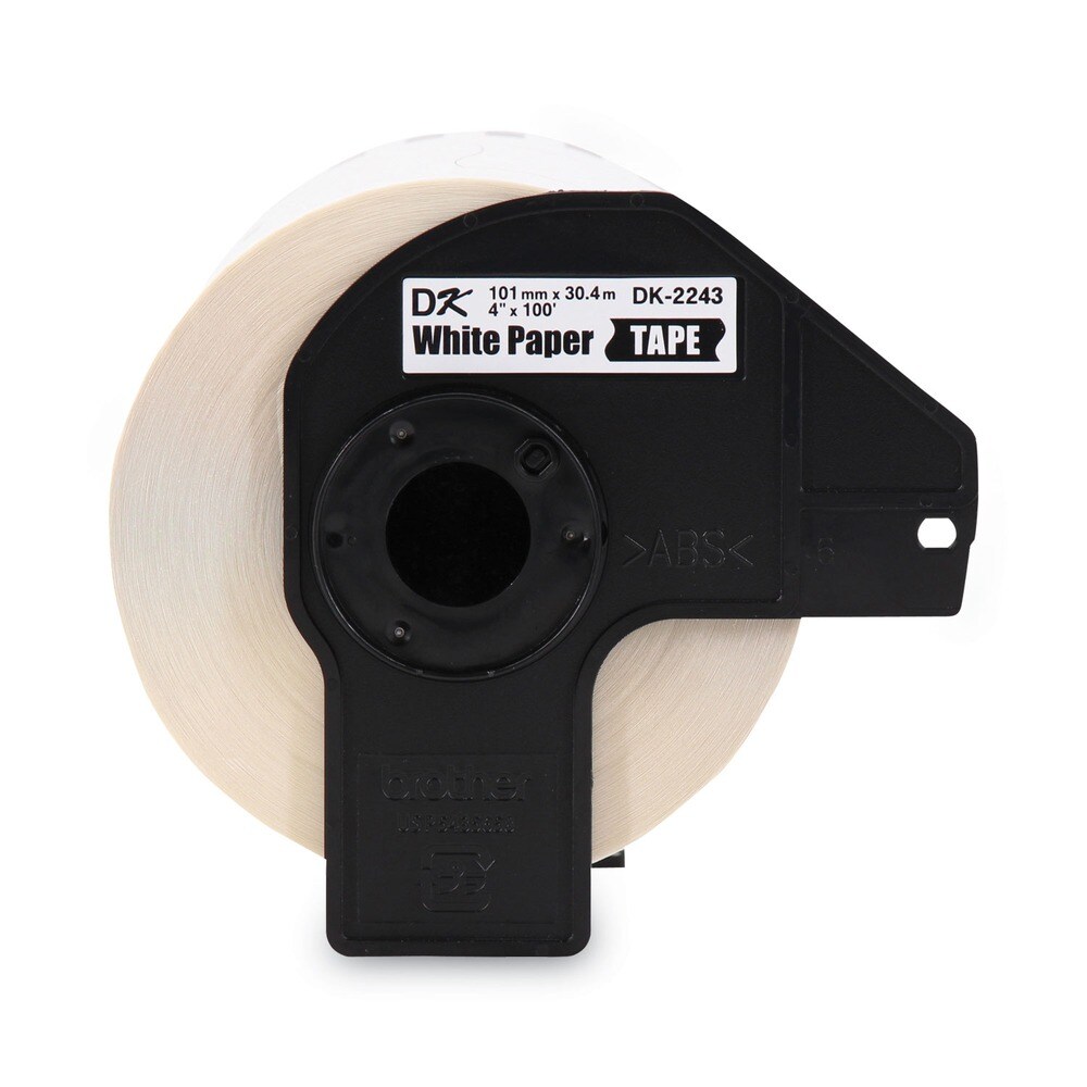 Brother 4 in. x 100 ft. Continuous Length Shipping Label Tape for QL-1050 - White (1-Roll)