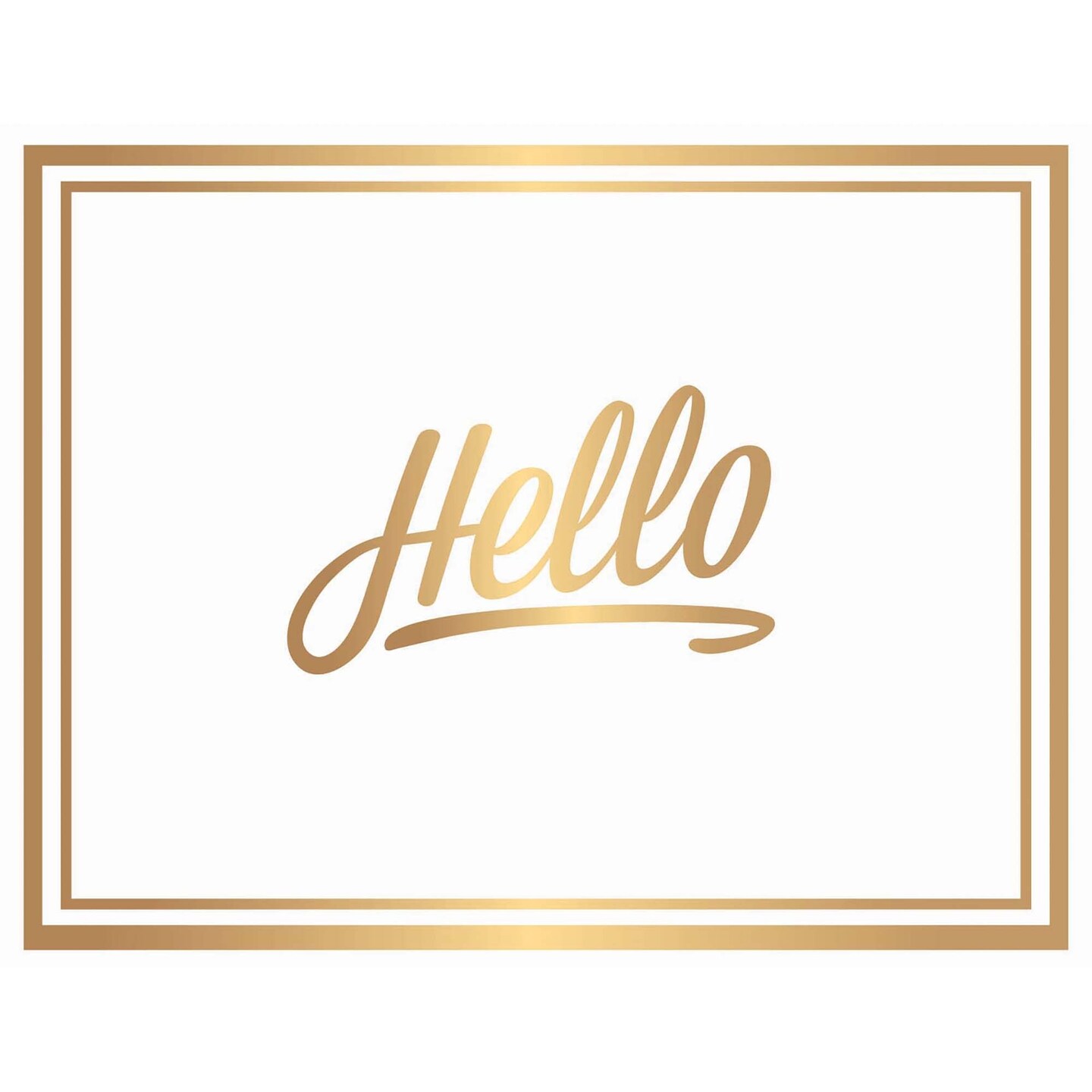 Boxed Cards - A2 (4.375"X5.75") 40 Cards & Envelopes-American Crafts - Golden - Gold Foil
