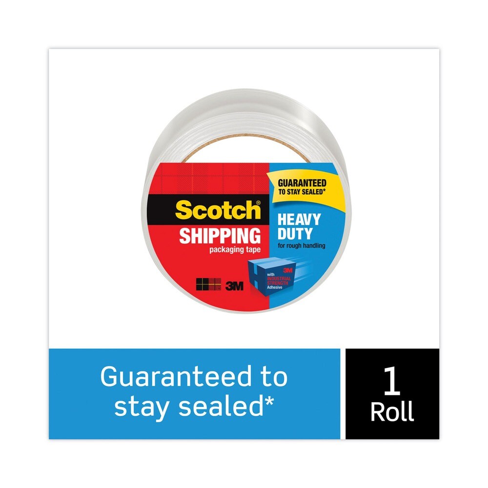 Scotch 3850 1.88 in. x 54.6 yards 3 in. Core Heavy-Duty Packaging Tape - Clear (1-Roll)