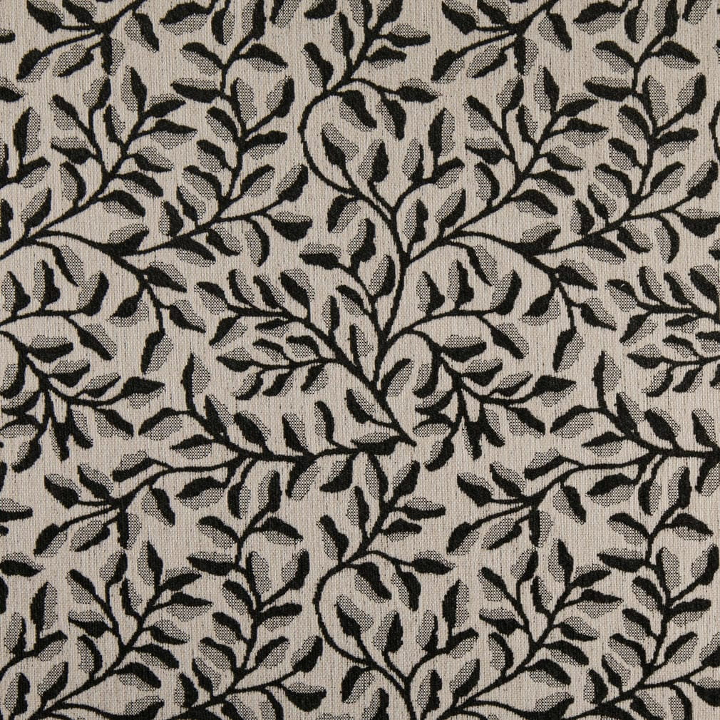 Upholstery Fabric - Black Abstract & Geometric,Leaves Upholstery Fabric 54 Inches"