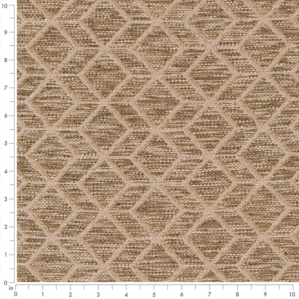 Sand Geo - Brown Abstract Geometric Upholstery Fabric 54 Inches"