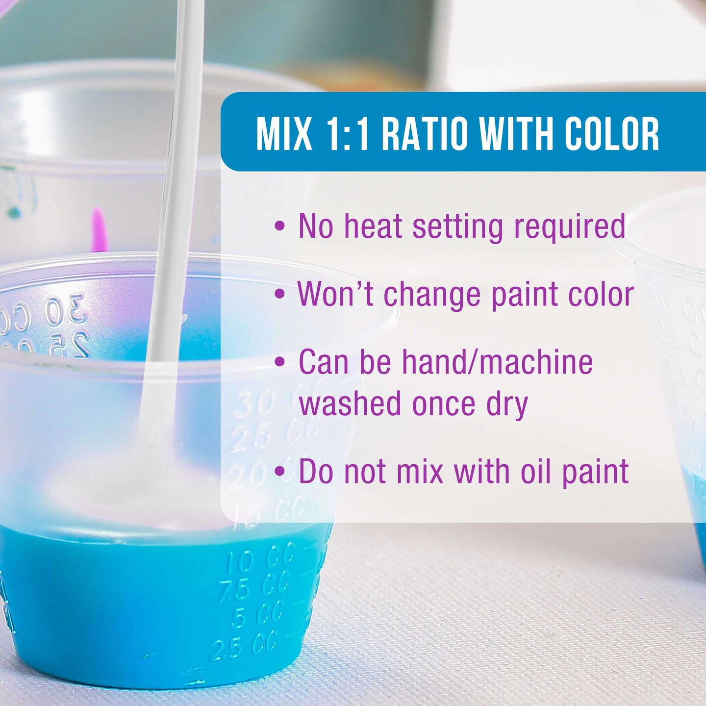 Professional Effects Fabric Medium 4oz, Extender, Improves Paint Adhesion to Textiles - Fabric Medium for Acrylic Paint on Textile Increases Flexibility and Transparency