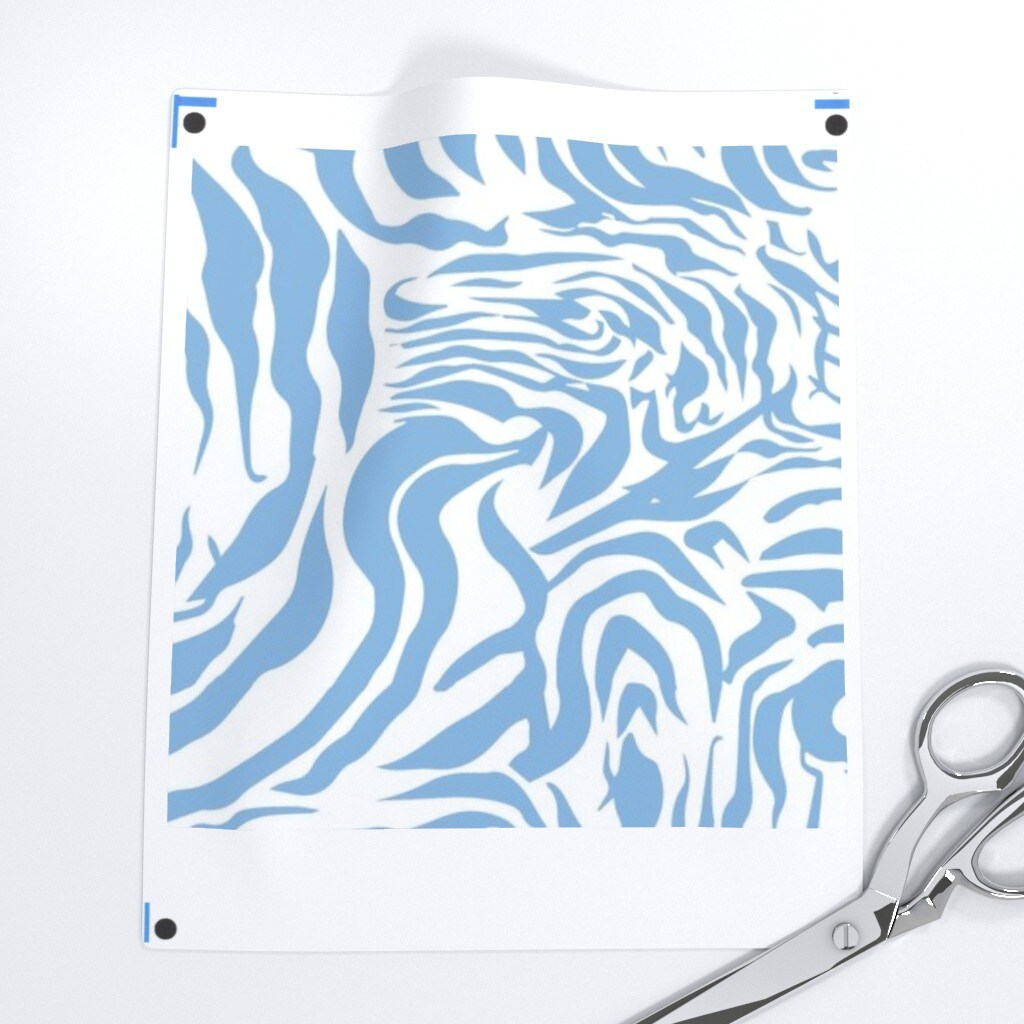 Cornflower Blue Nautical Abstract Lines Ocean Waves Coastal Pastel Pale Custom Removable Wallpaper by Spoonflower Peel & Stick Wallpaper 2FT Wide