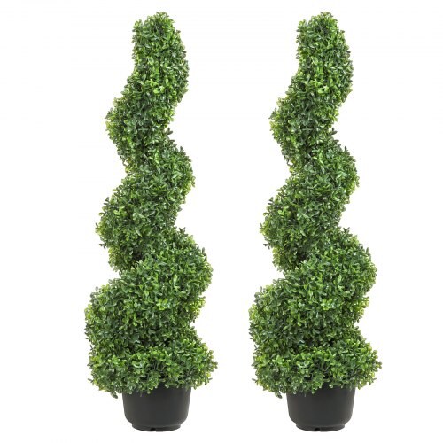 Artificial Boxwood Topiary Spiral Plant 91cm with Extra Leaves