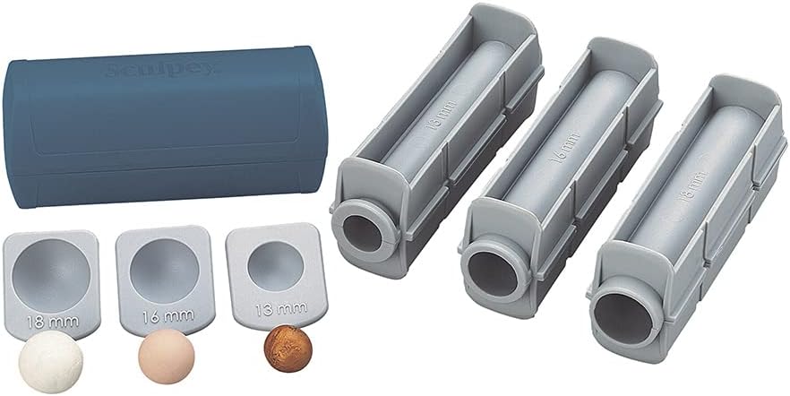 Polyform Sculpey Tools Round Bead Maker, 11 piece set, polymer oven-bake clay jewelry making tool, helps you make perfectly round beads in three sizes, great for all skill levels